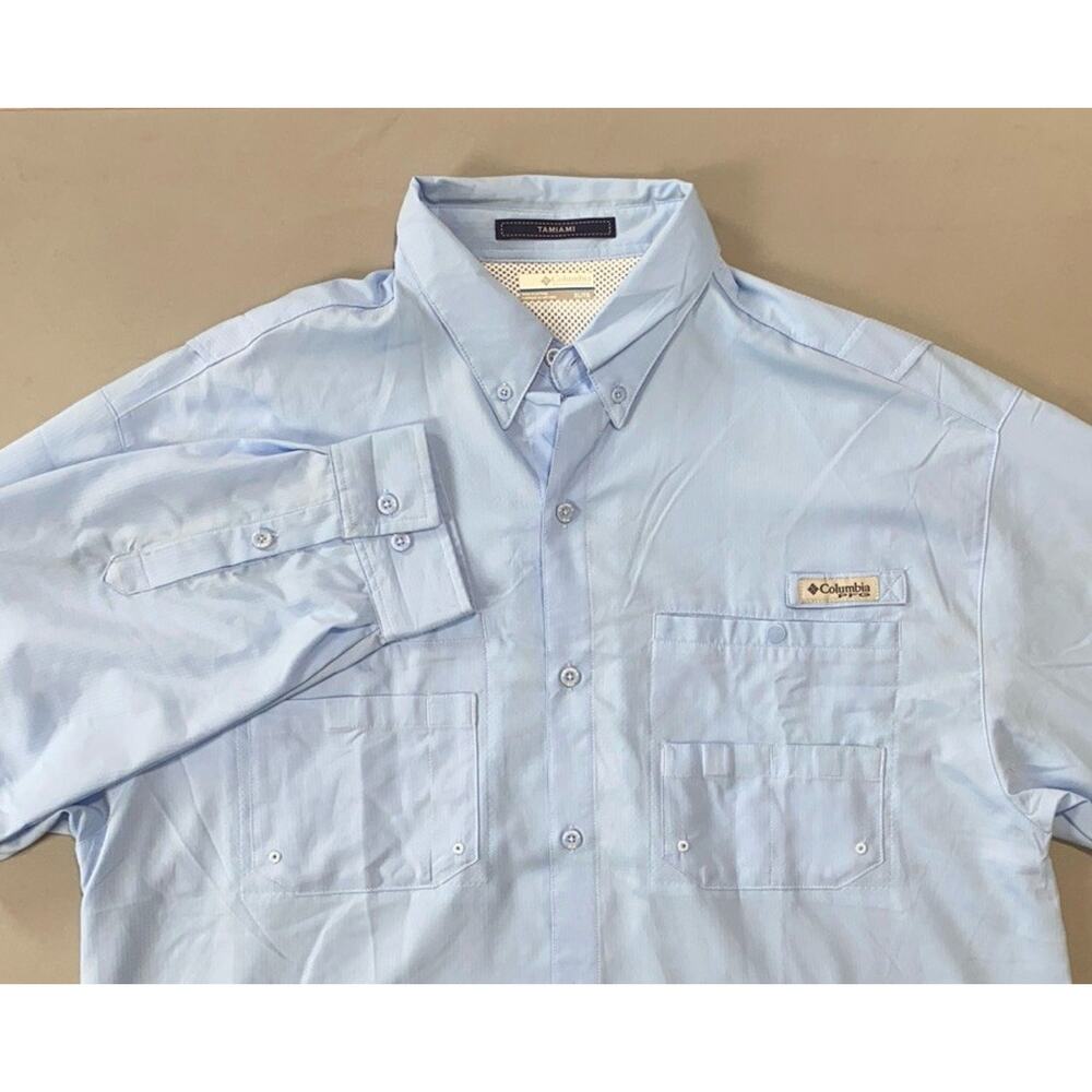 Columbia PFG Men's Tamiami Vented Long Sleeve Button Front Fishing Shirt. XL EUC